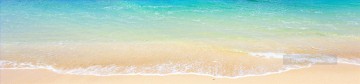 風景 Painting - フロリダのビーチの砂水の抽象的な海の風景